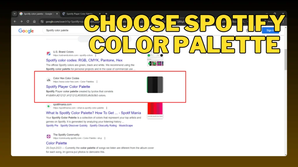 Elige la paleta de colores de Spotify